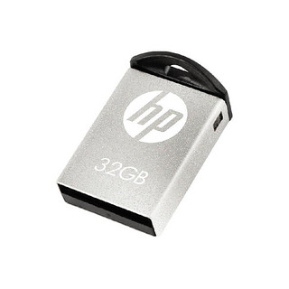 HP 惠普 v222w系列 v222w USB 2.0 车载U盘 带音乐版 银色 32GB USB