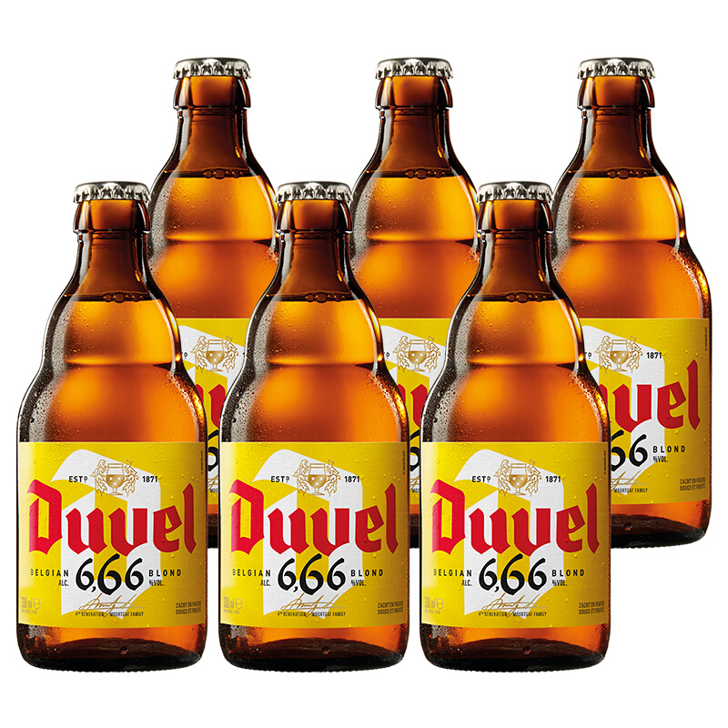 Duvel 督威 666啤酒 比利时原装进口 精酿啤酒 330ml*6瓶