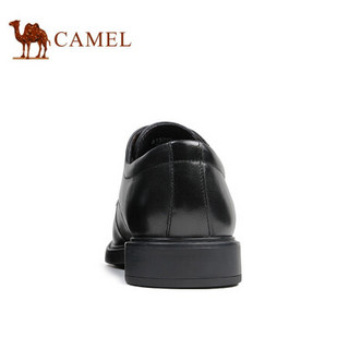 骆驼（CAMEL）牛皮布洛克德比商务正装皮鞋男士结婚新郎鞋 A132005510 黑色 42