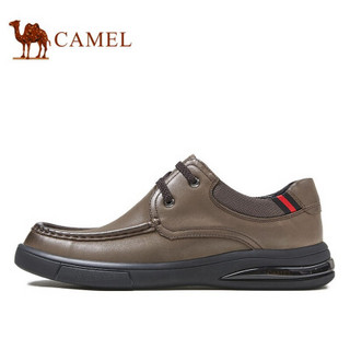 骆驼（CAMEL） 柔软百搭牛皮商务男士系带休闲正装皮鞋 A132155830 棕色 41