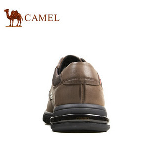 骆驼（CAMEL） 柔软百搭牛皮商务男士系带休闲正装皮鞋 A132155830 棕色 40