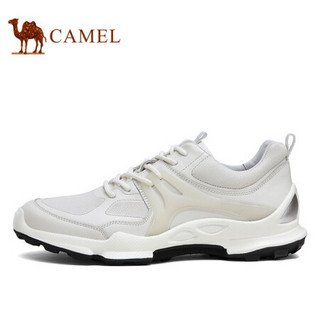 骆驼（CAMEL）时尚运动鞋缓震柔韧软弹厚底舒适百搭潮流休闲鞋男 A132816020 白色 38