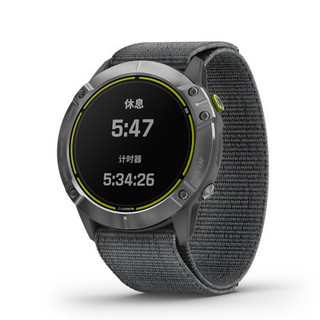 GARMIN 佳明 Enduro 运动手表+黑色尼龙表带 银色 51mm 耀银版