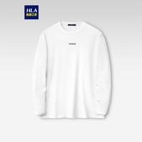 HLA 海澜之家 长袖T恤男2021秋季简约时尚后背大字母印花卫衣HNTAW3D002A漂白(04)185/100A(54)