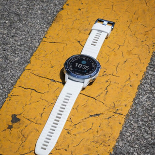 GARMIN 佳明 Fenix 6 运动手表+黑色尼龙表带 蓝白 47mm PVD太阳能版