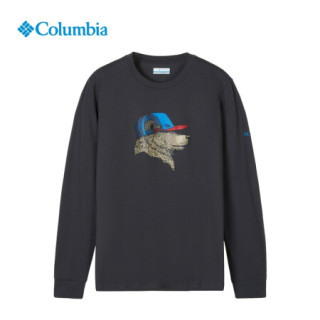 Columbia哥伦比亚户外21秋冬新品男子图案印花圆领长袖T恤AE8596 011 L