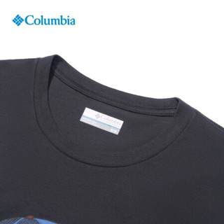 Columbia哥伦比亚户外21秋冬新品男子图案印花圆领长袖T恤AE8596 011 L
