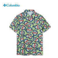 Columbia哥伦比亚户外21秋冬新品男子印花短袖舒适休闲衬衫FE7011 397 M