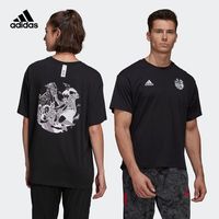 adidas 阿迪达斯 TSUBASA足球小将联名 GK3442 中性款短袖T恤