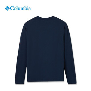 Columbia哥伦比亚21秋冬新品男子撞色LOGO防晒吸湿长袖T恤PM1421 464 S