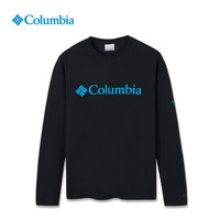 Columbia哥伦比亚21秋冬新品男子撞色LOGO防晒吸湿长袖T恤PM1421 010 M