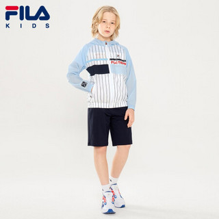 FILA KIDS斐乐儿童2021夏季新款男童运动外套潮 清雅兰-BU 150