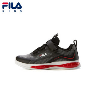 FILA KIDS斐乐童鞋男童跑鞋2021夏季新款男孩儿童训练鞋运动鞋潮 黑色/斐乐白-BW 38码/内长24.0cm