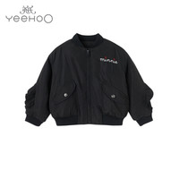 YeeHoO英氏婴儿衣服秋冬女童童装女宝宝外套2018新款韩版洋气迪士尼英式 黑色189A-yh-7777 140cm(建议6-8岁)