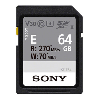 SONY 索尼 E系列 SF-E64 SD存储卡 64GB（UHS-II、V30、U3）