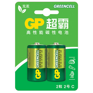 GP 超霸 GP14G-2L2 2号碳性电池 1.5V 2粒装