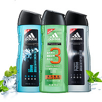 adidas 阿迪达斯 男士沐浴露套装 (冰点400ml+激情400ml+源动激活400ml)