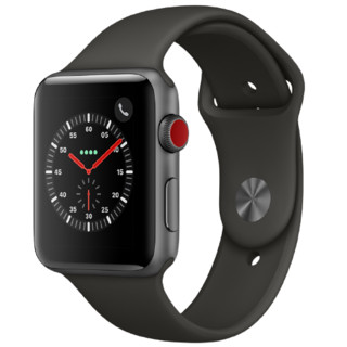 Apple 苹果 Watch Series 3 智能手表 42mm GPS+蜂窝网络款 深空灰色铝金属表壳 灰色运动型表带（心率）