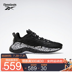 Reebok 锐步 运动健身Zig Kinetica II - BEP男女低帮休闲鞋 G55621_黑色/白色 43