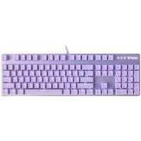 RAPOO 雷柏 V500 PRO 104键 有线机械键盘 清冽紫 雷柏茶轴 单光