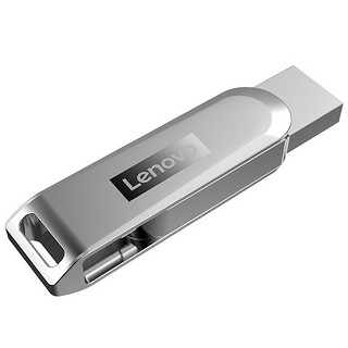 Lenovo 联想 小新系列 X3C USB 3.1 闪存U盘 香槟银 256GB USB/Type-C双口