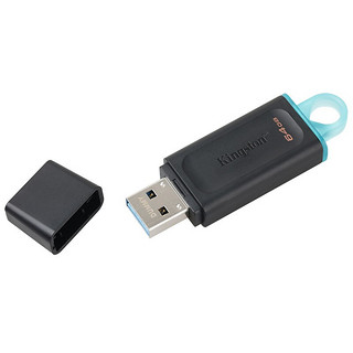 Kingston 金士顿 DTX USB 3.2 U盘 黑色 64GB USB+苹果转接头