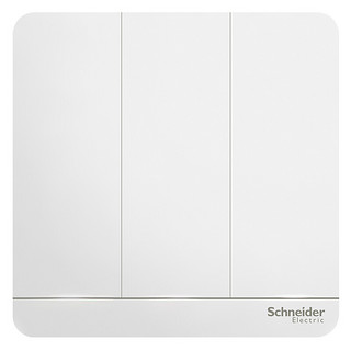 Schneider Electric 施耐德电气 AvatarOn绎尚系列 E8333L1_WE_C1 86型开关 三开单控 镜瓷白
