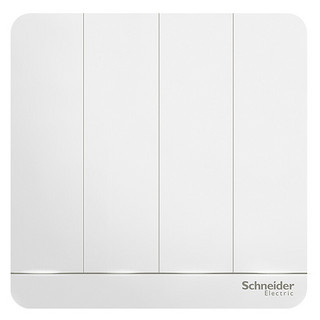 Schneider Electric 施耐德电气 AvatarOn绎尚系列 E8334L2_WE_C1 86型开关 四开双控 镜瓷白 LED款