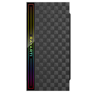 RAYARTI 雷匠 钻石星 RGB M-ATX机箱 半侧透 黑色