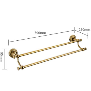 Uniler 联勒 GY-TMS80 欧式双杆毛巾架