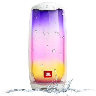 JBL 杰宝 PULSE4 便携式蓝牙音箱 珍珠白