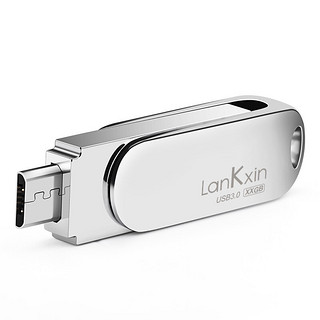 lankxin 兰科芯 手机U盘 FC USB 3.0 U盘 银色 64GB Micro USB口