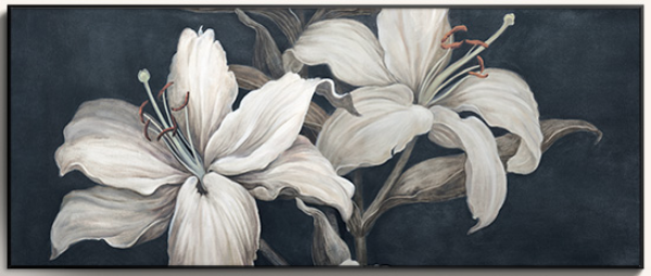 仟象映画 茹果《百合》玄关花 50×60cm 横幅 现代大气客厅装饰画