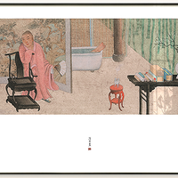 仟象映画 余启平 B款 轻浪五更风 40x30cm 现代艺术玄关画 挂画