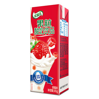 yili 伊利 优酸乳 果粒酸奶饮品 草莓味 245g*12盒 礼盒装