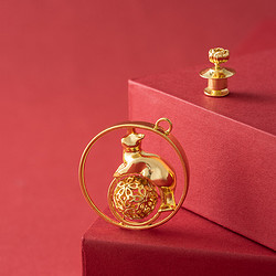 故宫文化 猫倚花影卧玲珑胸针 直径3cm 黄铜 3D打印蜡模铸造工艺