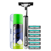 Gillette 吉列 剃须套装 (威锋经典手动剃须刀1刀架+6刀头+剃须泡清新柠檬型50g)