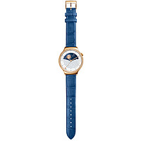 HUAWEI 华为 智能手表 44mm 白玫瑰金 硅胶表带 蓝色( 微信、音乐播放、支付、蓝牙通话）