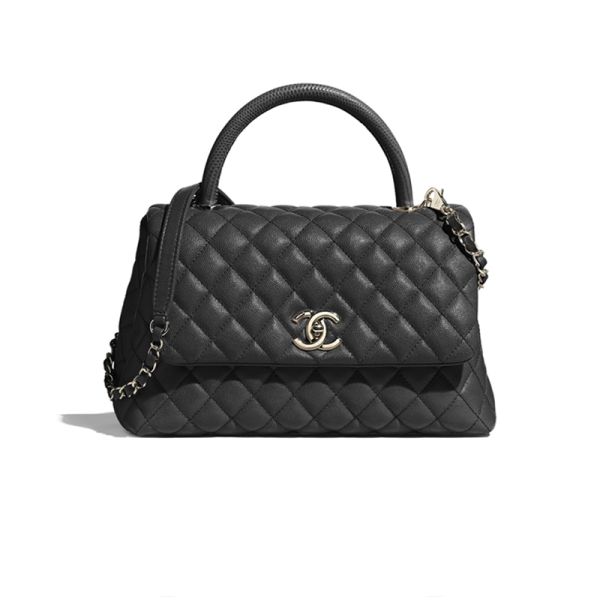 商品CHANEL 香奈儿大号口盖包配以手柄A92991 B05061 94305 黑色