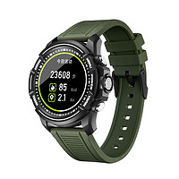 JEEP 吉普 JP-SW005 Green 智能手表 黑色高强度SABIC塑胶表壳 绿色硅胶表带 (血压、GPS)