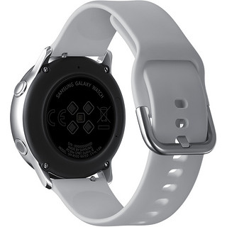SAMSUNG 三星 SM-R500 智能手表 黑色表壳 银色硅胶表带（GPS、心率、运动）