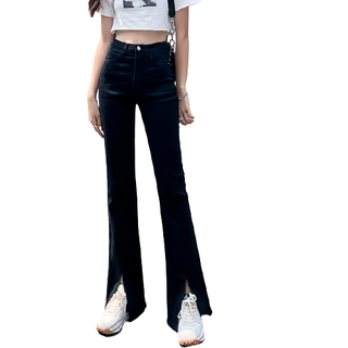 PSTYLEJEANS 女士牛仔八分裤 629Q 黑色 L