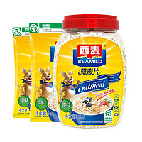 SEAMILD 西麦 纯麦片组合装 3kg（袋装1kg*2袋+桶装1kg）