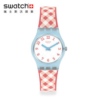 斯沃琪（Swatch）瑞士手表  简约  石英 田园明红 学生男女士表LL125