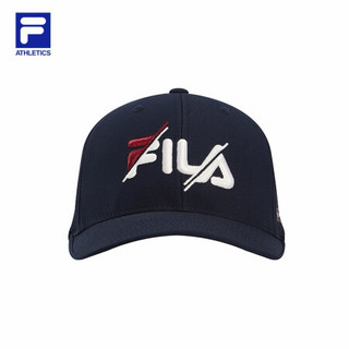 FILA ATHLETICS 斐乐男士棒球帽2021夏秋新款鸭舌帽遮阳帽综训潮 RD宝蓝-NV XS