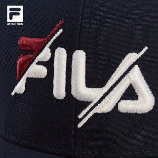 FILA ATHLETICS 斐乐男士棒球帽2021夏秋新款鸭舌帽遮阳帽综训潮 RD宝蓝-NV XS