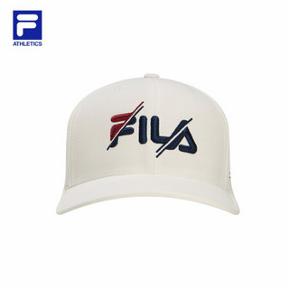 FILA ATHLETICS 斐乐男士棒球帽2021夏秋新款鸭舌帽遮阳帽综训潮 玉石白-WT XS