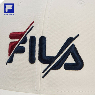 FILA ATHLETICS 斐乐男士棒球帽2021夏秋新款鸭舌帽遮阳帽综训潮 玉石白-WT XS