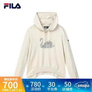 FILA 斐乐官方女子2021秋季新款卫衣运动休闲连帽时尚卫衣 乳糖色-BG 170/88A/L