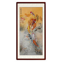 尚得堂 徐丽《金玉满堂》85x165cm 宣纸 圆角棕色实木框